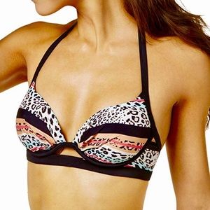 Sundazed colorful leopard print bikini top - C53